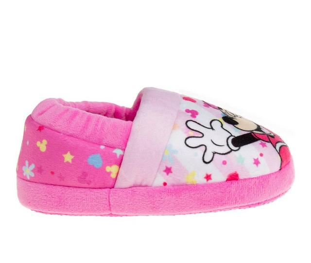 Disney Toddler & Little Kid Minnie Happy Go Slippers in Pink color