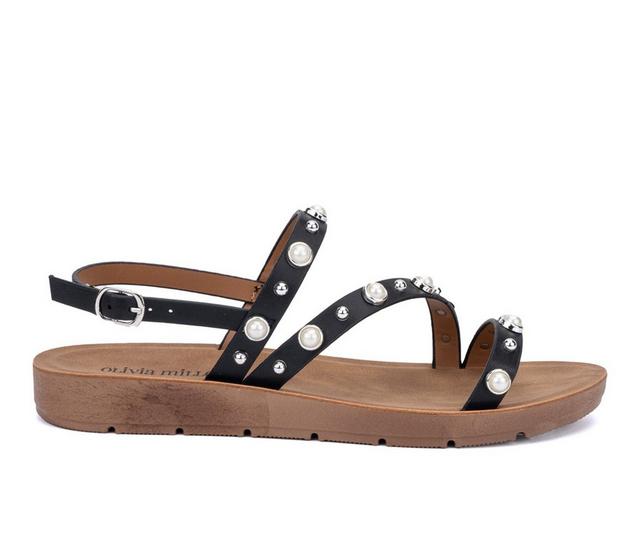 Women's Olivia Miller Perla Sandals in Black color
