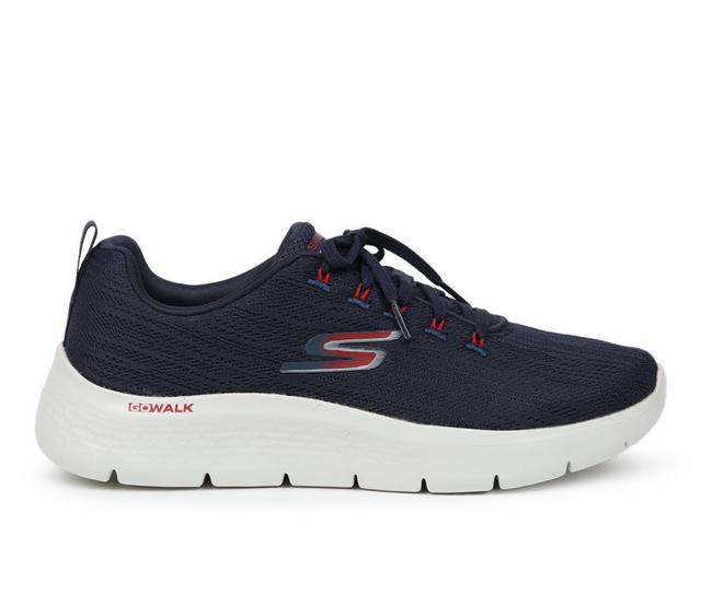 Men's Skechers 216481 Go Walk Flex Walking Shoes in Navy/Red color