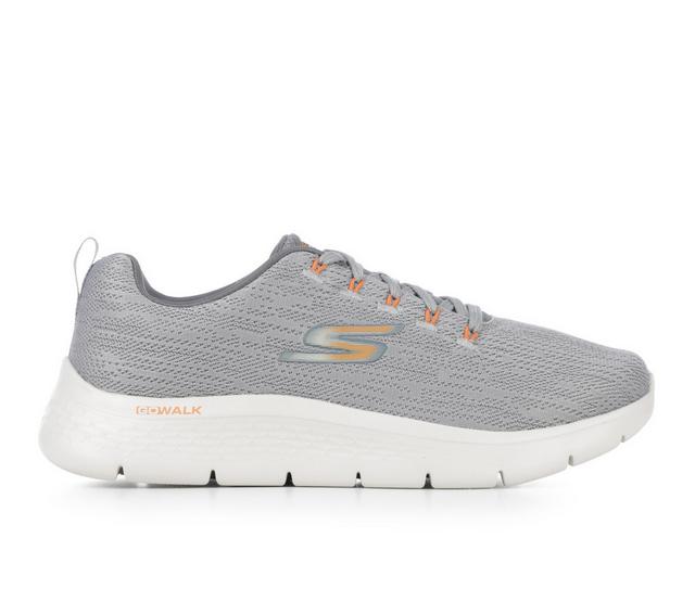 Men's Skechers 216481 Go Walk Flex Walking Shoes in Grey/Orange color