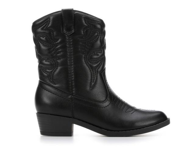 Girls' Soda Little Kid & Big Kid Reno-IIS Cowboy Boots in Black color