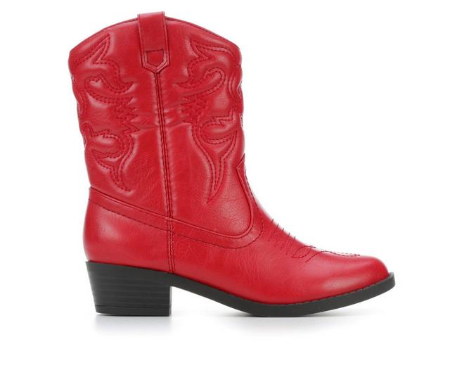 Girls' Soda Little Kid & Big Kid Reno-IIS Cowboy Boots in Red color