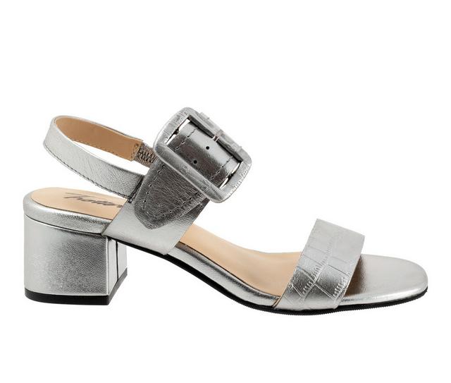 Women's Trotters Laila Dress Sandals in Pewter Met color