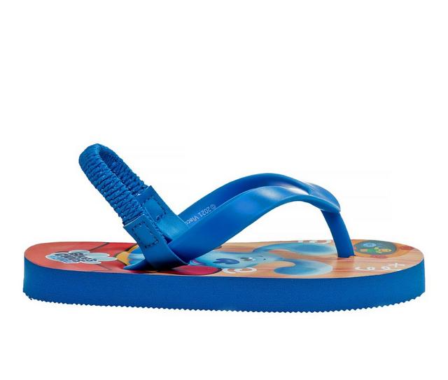 Kids' Nickelodeon Toddler & Little Kid Blues Clues Backstrap Flip Flop in Blue color