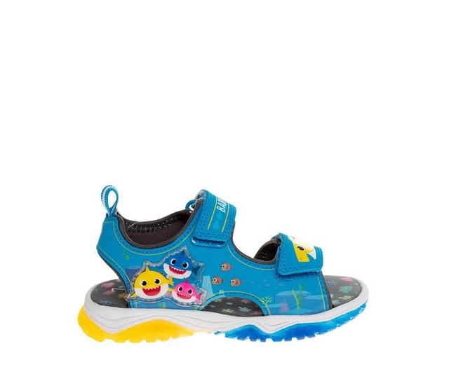 Boys' Nickelodeon Toddler & Little Kid Blue Sea Sandals in Blue Yellow color