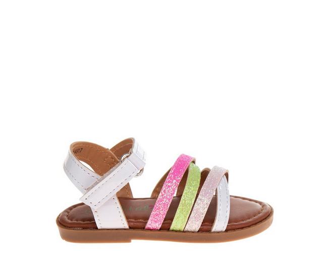 Girls' Petalia Toddler Dina Sandals in White Multi color
