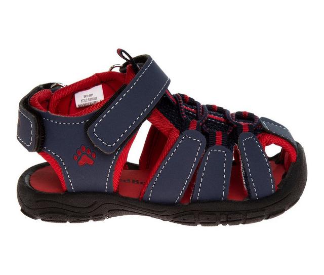 Boys' Rugged Bear Little Kid & Big Kid Gull Sandals in Navy/Red color