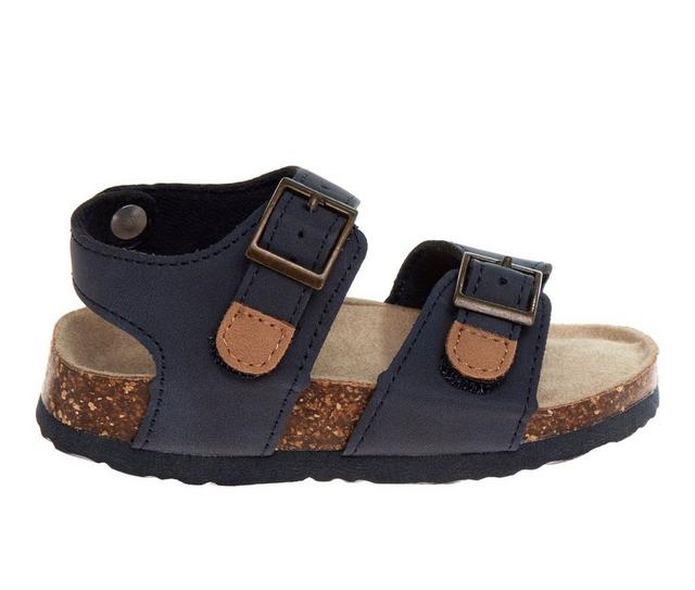 Girls' Rugged Bear Toddler  Grizzly Buckle Sandals in Navy color