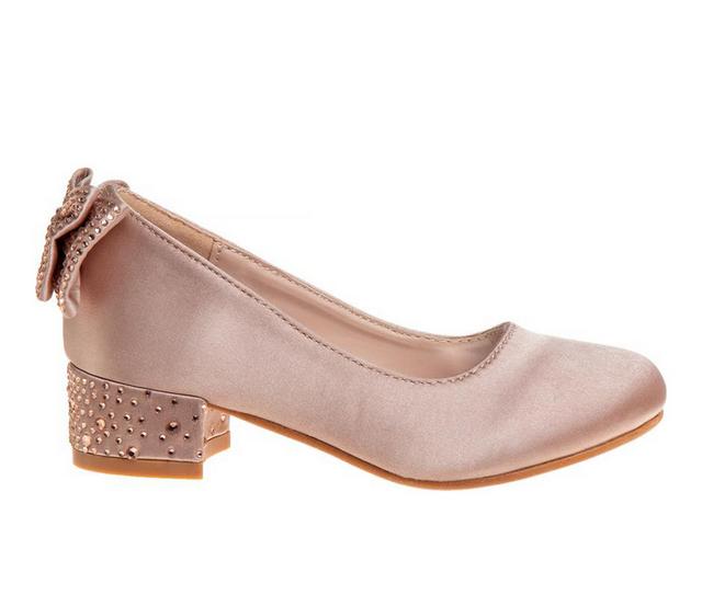 Girls' Badgley Mischka Little Kid & Big Kid Rhinestone Sophie Dress Shoes in Rose/Gold color