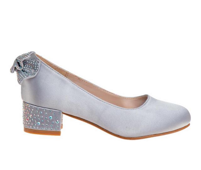 Girls' Badgley Mischka Little Kid & Big Kid Rhinestone Sophie Dress Shoes in Silver color