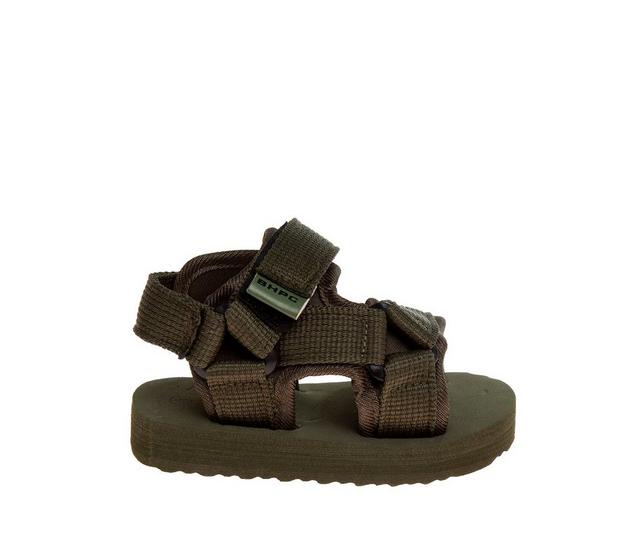 Boys' Beverly Hills Polo Club Toddler Winder Sport Sandals in Olive color