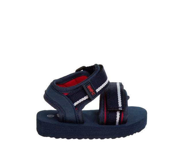 Boys' Beverly Hills Polo Club Toddler Swallow Sandals in Navy/Red color
