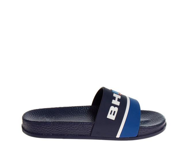 Boys' Beverly Hills Polo Club Little Kid & Big Kid Houser Slide Sandals in Navy/Blue color