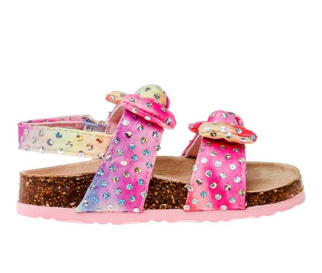 Girls' Laura Ashley Toddler Lacey Print Sandals in Multi Holo color