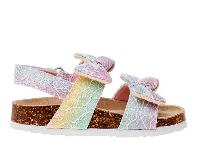 Girls' Laura Ashley Toddler Lacey Print Sandals in Pastel Multi color