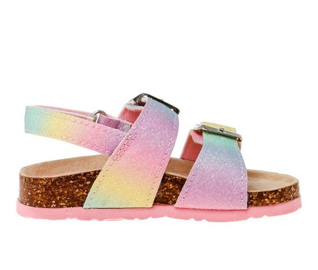 Girls' Laura Ashley Toddler Lacy Buckle Sandals in Pastel Multi color