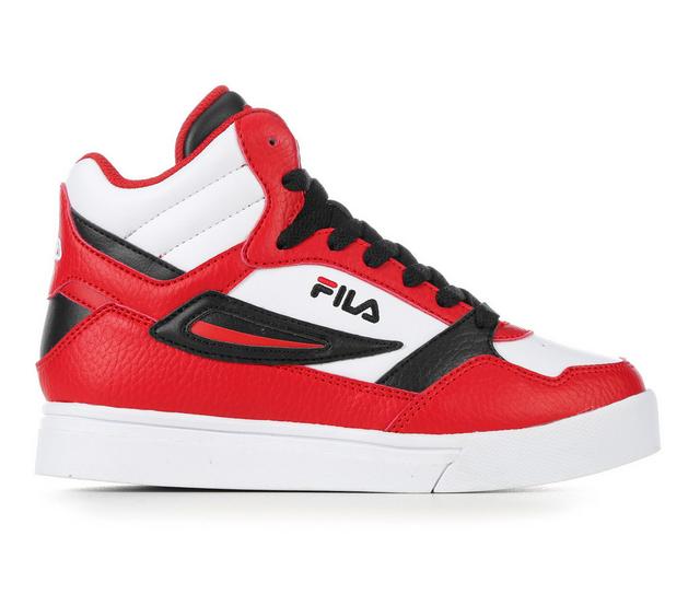 Boys' Fila Big Kid & Little Kid Everge High-Top Sneakers in White/Red/Black color
