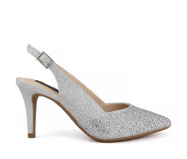 Women's Jones New York Bernie Slingback Pumps in Silver color