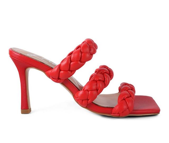 Women's London Rag High Bae Dress Sandals in Red color