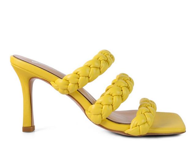 Women's London Rag High Bae Dress Sandals in Yellow color