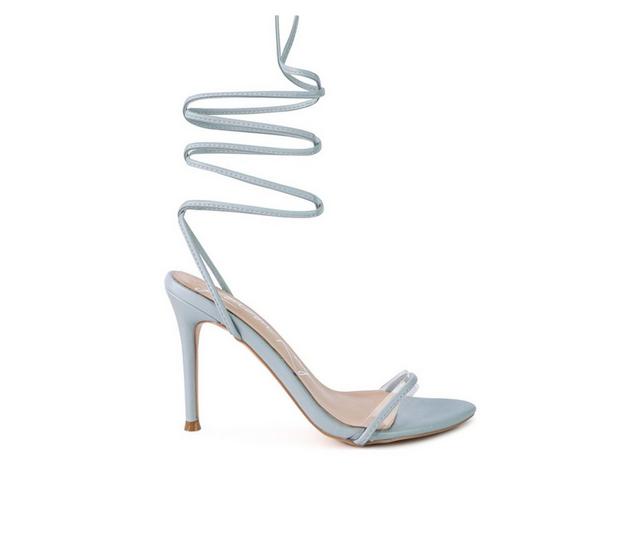 Women's London Rag Sphynx Strappy Dress Sandals in Baby Blue color