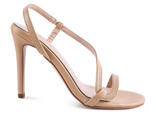 Women's London Rag Epoque Dress Sandals in Latte color
