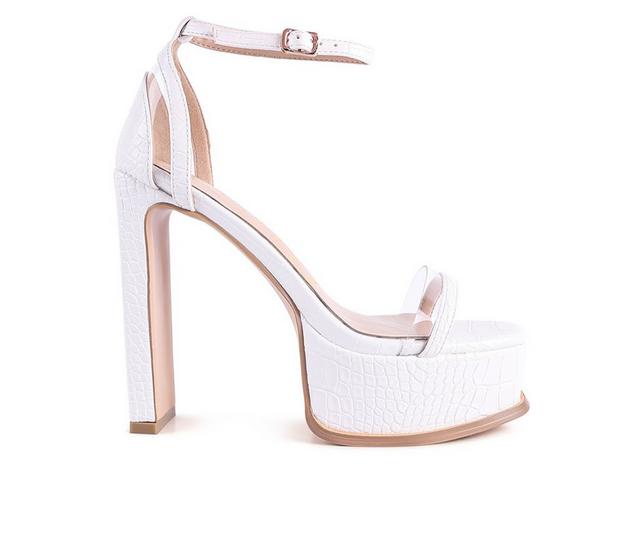 Women's London Rag Cutlass Platform Dress Sandals in White color