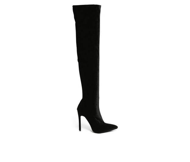 Women's London Rag Tilera Knee High Stiletto Boots in Black color