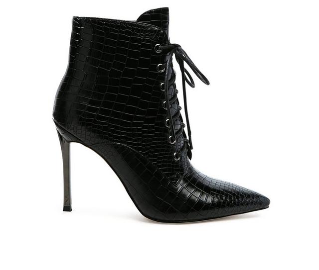 Women's London Rag Escala Heeled Ankle Booties in Black color
