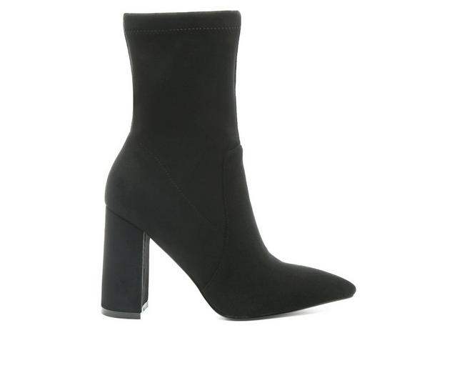 Women's London Rag Zahara Block Heel Ankle Boots in Black color