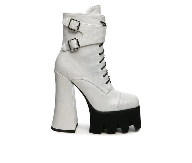 Women's London Rag Stomper Booties in White color