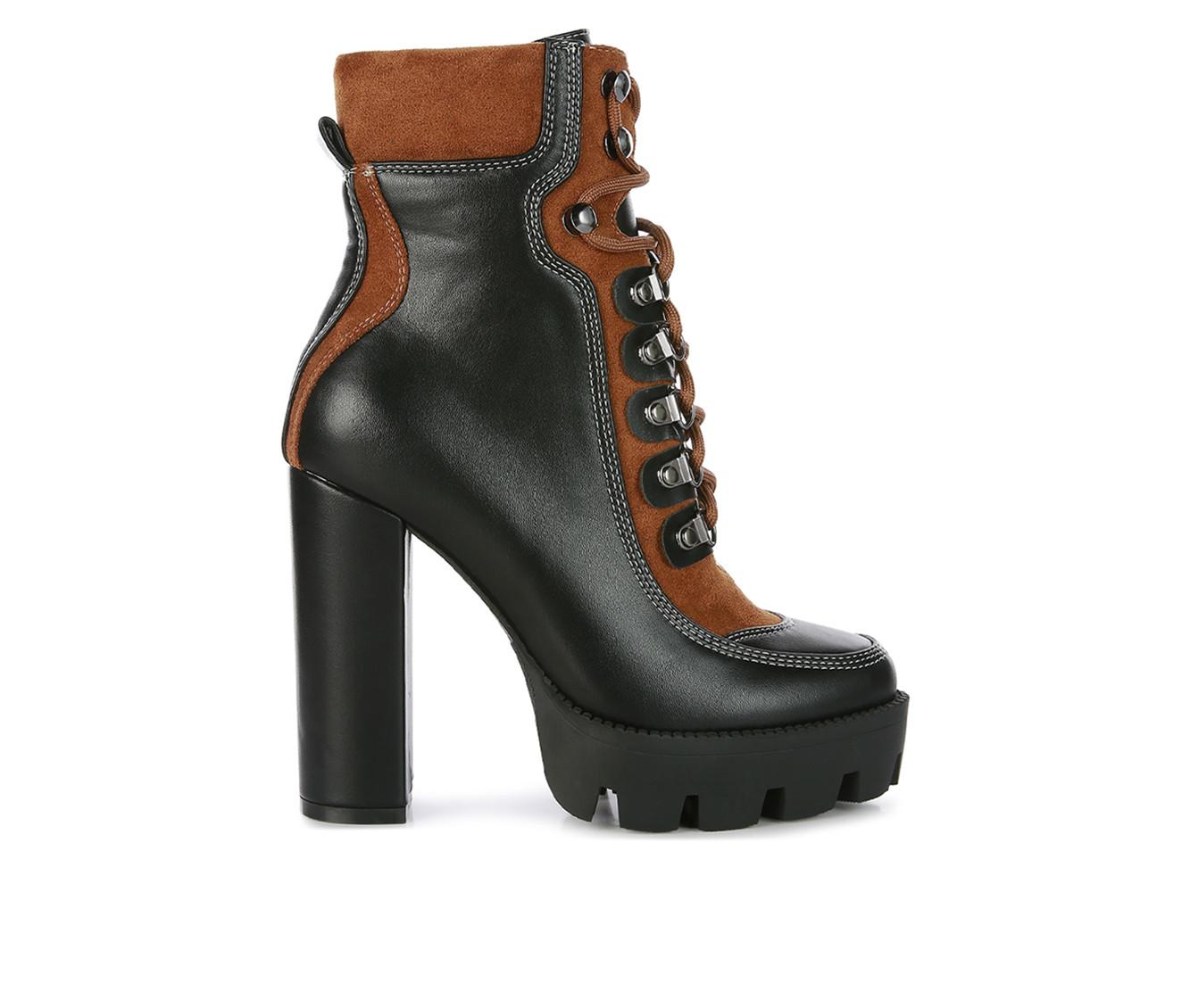 Women's London Rag Yeti Lace Up Heeled Moto Booties