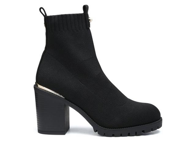 Women's London Rag Medusa Block Heel Booties in Black color