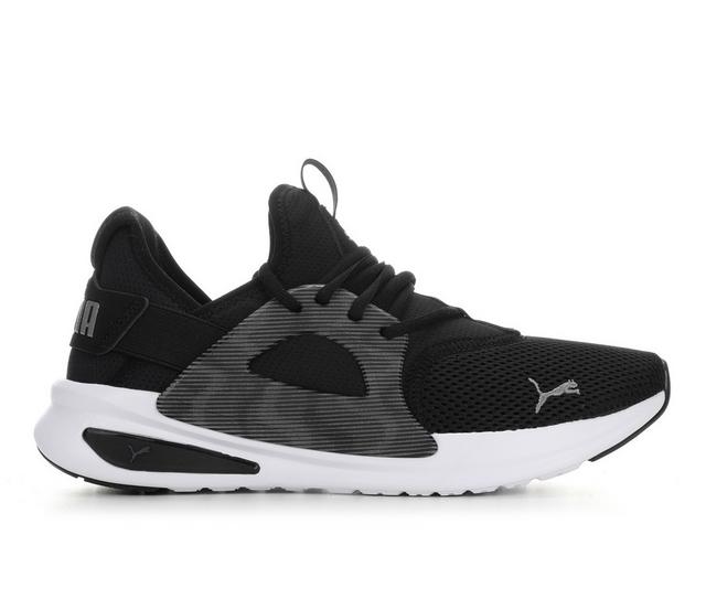 Men's Puma Softride Enzo Evo Running Shoes in Black/White color