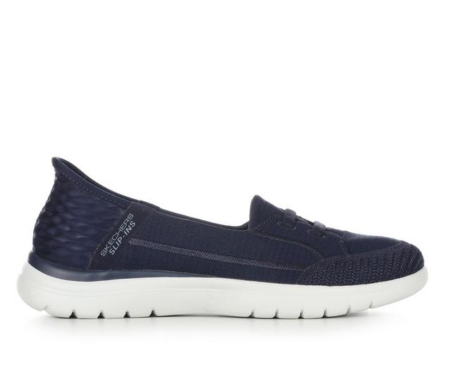 Women's Skechers Go On The Go Slip-Ins 136543 Slip-On Shoes in Navy Grey color