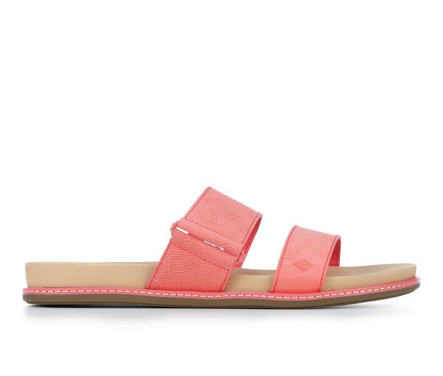 Women's Sperry Waveside Slide Sandals in Bright Pink color
