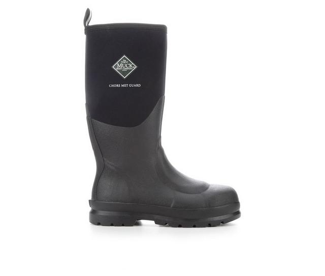 Men's Muck Boots Chore Met Guard Work Boots in Black color