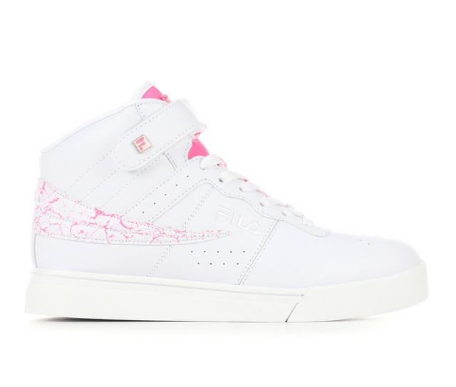Women's Fila Vulc 13 Crackle Sneakers in White/Pink color