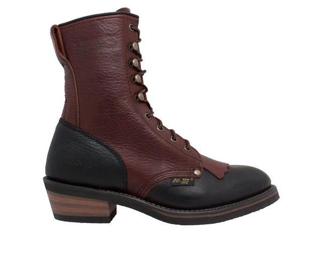 Women's AdTec 8" Packer Booties in Blk/Dark Cherry color