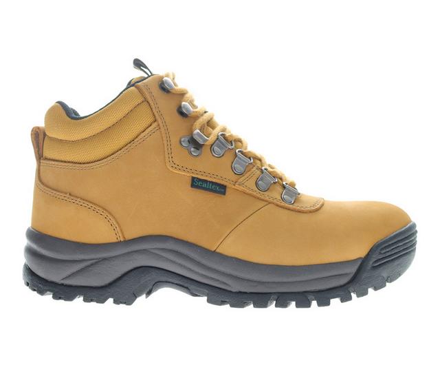 Men's Propet Cliff Walker Waterproof Hiking Boots in Wheat color