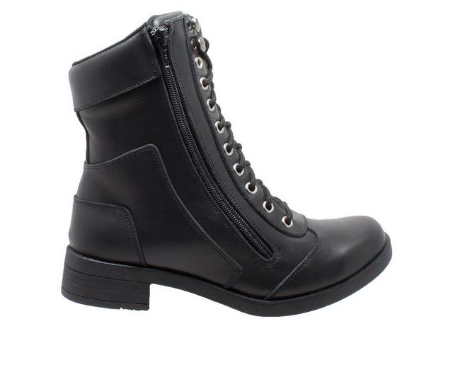 Women's RideTecs 8" Zipper Biker Booties in Black color