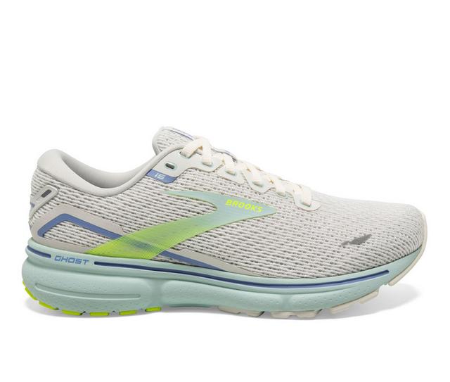 Women's Brooks Ghost 15 Running Shoes in Coconut/SkyLigt color