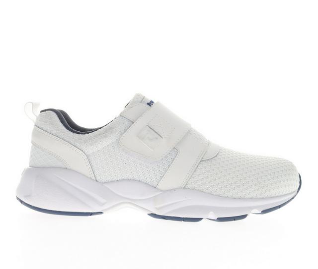 Men's Propet Stability X Strap Casual Sneakers in White/Navy color