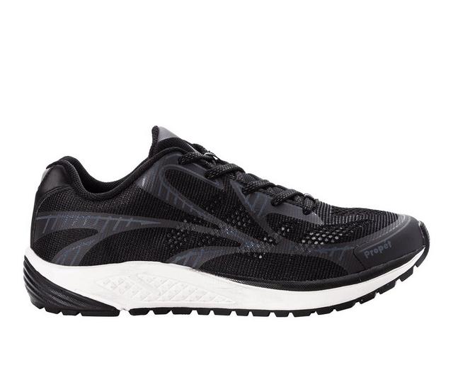 Men's Propet One LT Running Sneakers in Black/Grey color