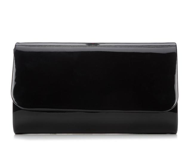 Four Seasons Handbags Patent Envelope Clutch Handbag in Black color