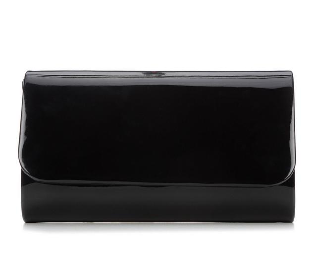 Four Seasons Handbags Patent Envelope Clutch Handbag in Black color
