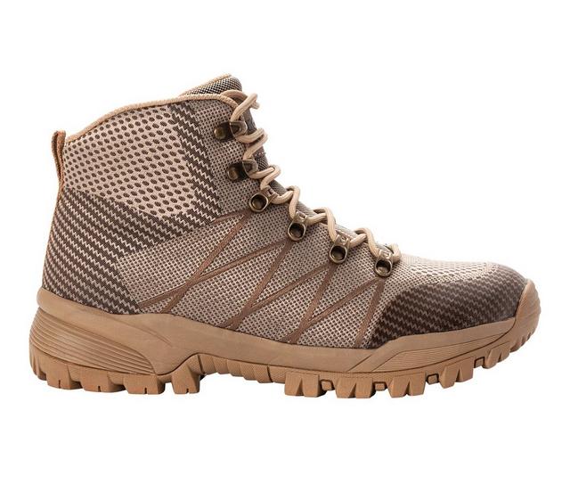 Men's Propet Traverse Waterproof Hiking Boots in Sand/Brown color