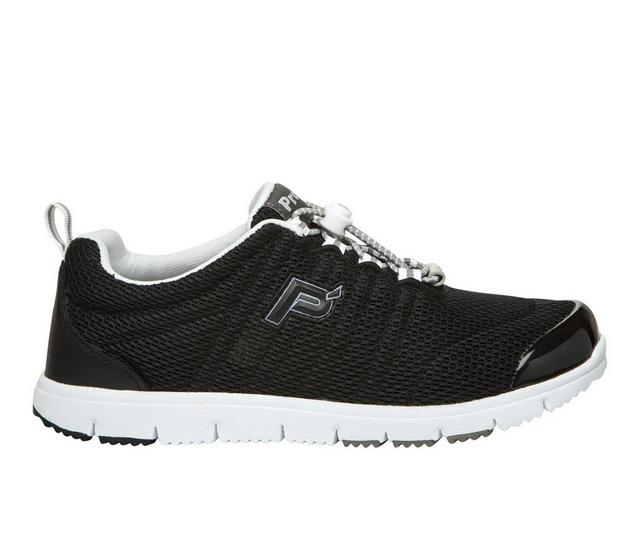 Women's Propet Travel Walker II Walking Shoes in Black Mesh color