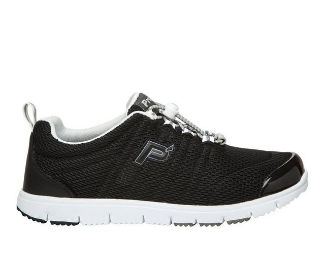 Women's Propet Travel Walker II Sneakers in Black Mesh color