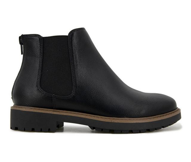 Women's Esprit Sam Chelsea Booties in Black PU color